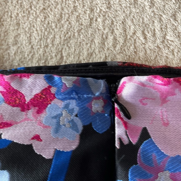 NWT Lulus So Stunning Jacquard Puff Sleeve Mini Dress S Black Multi Floral - Picture 16 of 16
